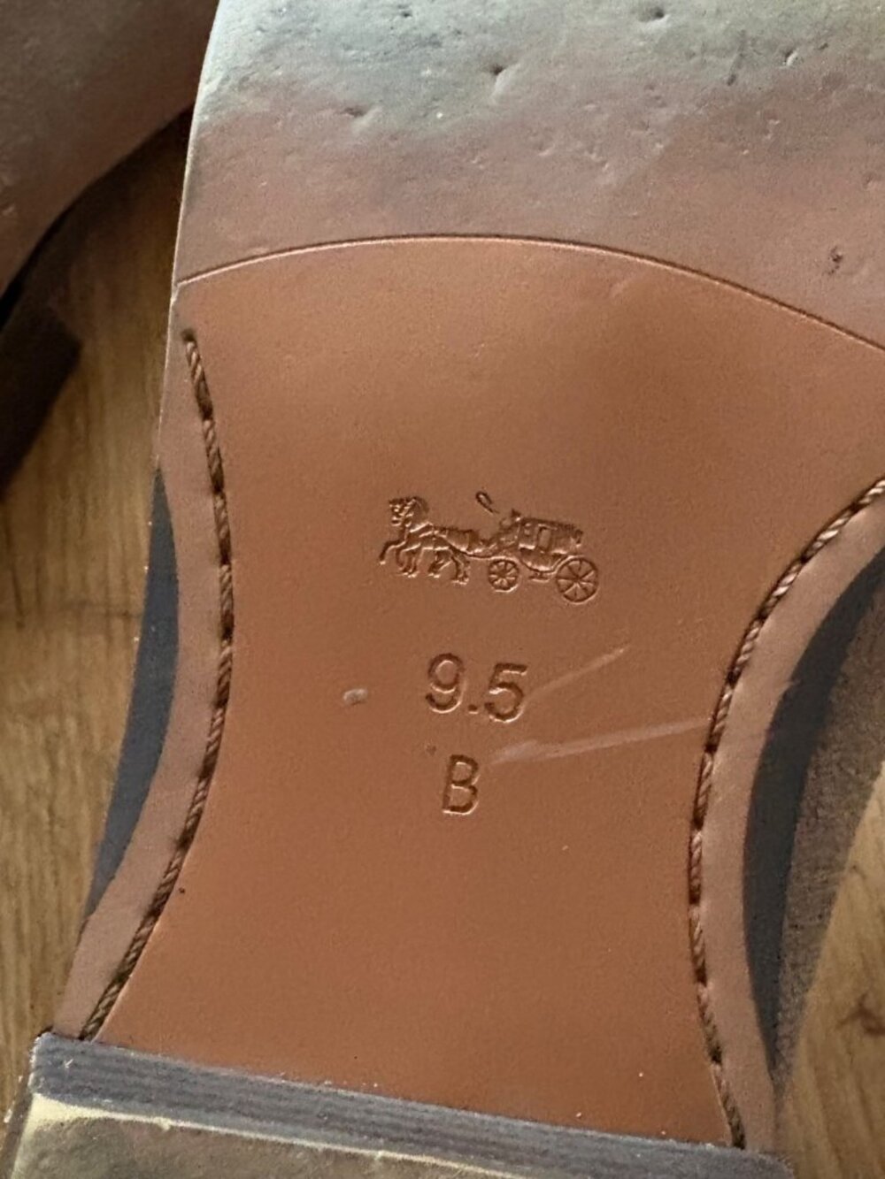 Coach Carter Suede Leather Round Toe Ankle Booties Brown Women’s Size 9.5 - Picture 8 of 9